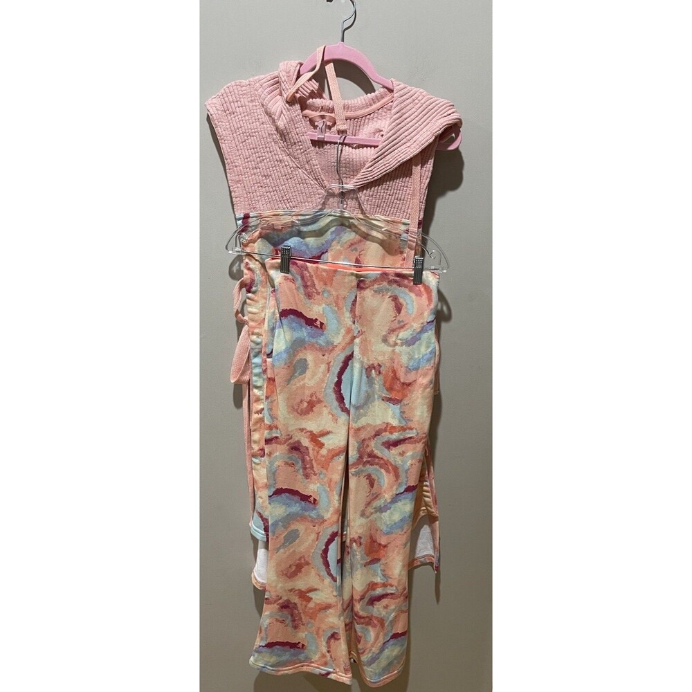 Free People Movement Women All That Orange Vest Pants Set Boho Size XS NWT